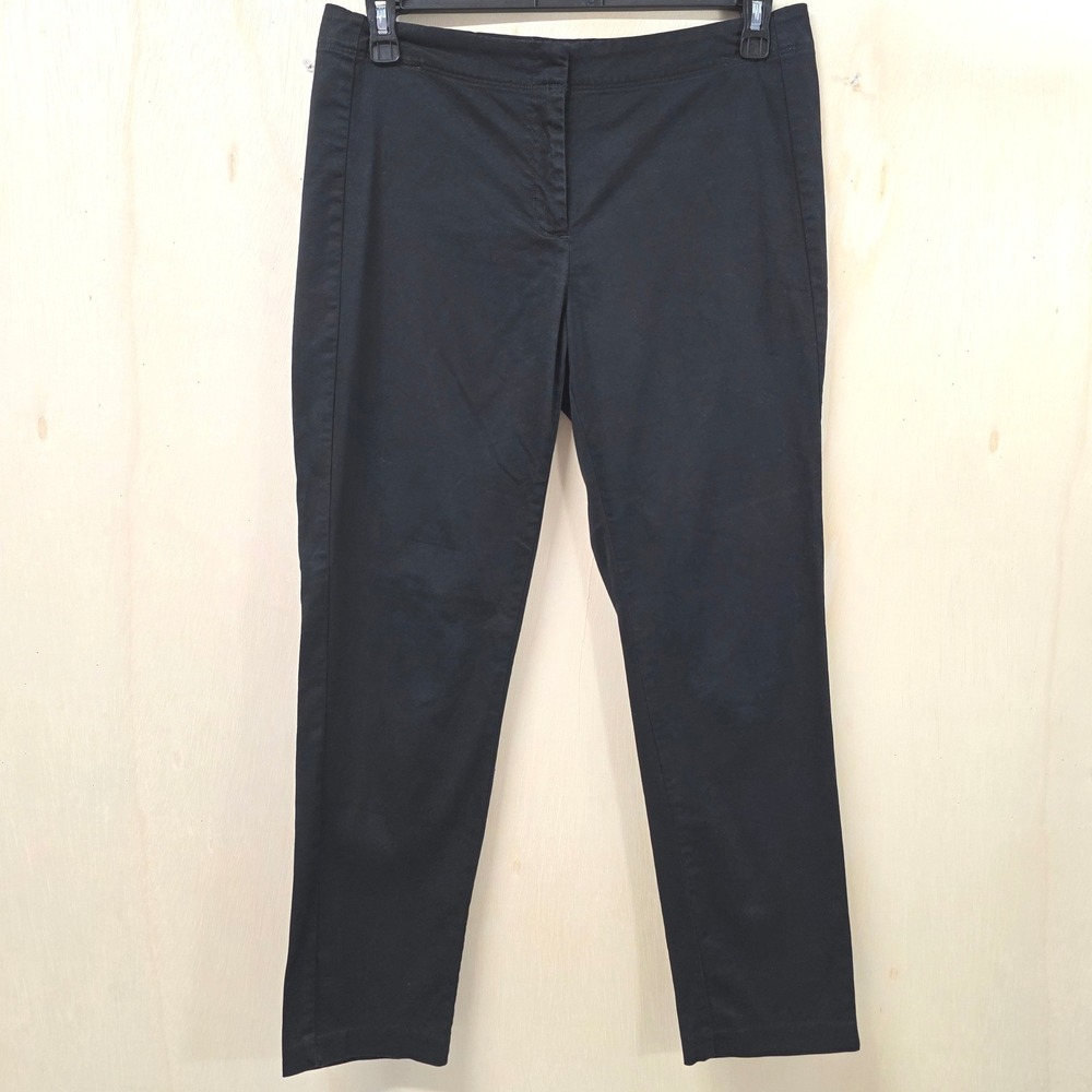 J.Jill Women's Black Stretch Chino Pants Straight Leg Size 10